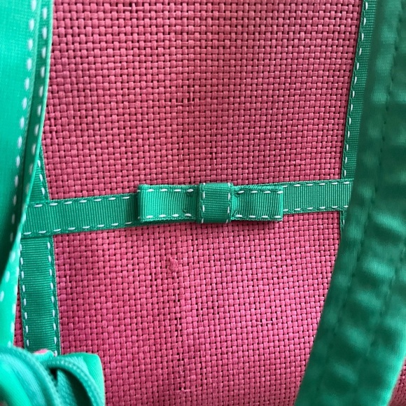 RALPH Ralph Lauren Watermelon Pink-Green Straw-woven Shoulder bag - Picture 3 of 14